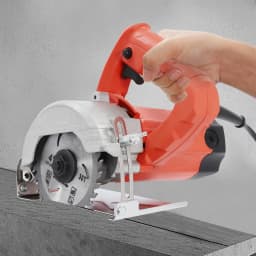 Tile Wood Cutting Machine, 110mm Blade, 1800W Power, 0-34mm Cutting Depth, 0-45° Bevel, Plastic Aluminum Shell, With Saw Blades