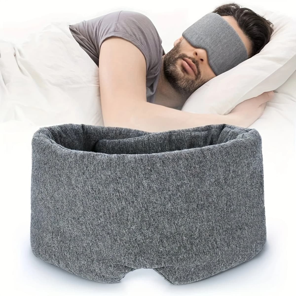 Comfortable full coverage eye mask, suitable for sleeping on trains, airplanes, and during travel