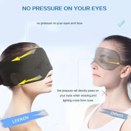 Comfortable full coverage eye mask, suitable for sleeping on trains, airplanes, and during travel