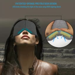 Comfortable full coverage eye mask, suitable for sleeping on trains, airplanes, and during travel
