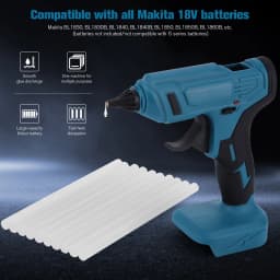 Hot Melt Glue Gun for Makita 18V Battery((Tools Only) with 10 Glue Sticks Heavy Duty Hot Glue Gun for Arts & Crafts & DIY
