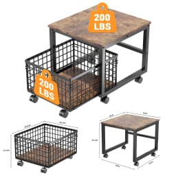1 Set Refrigerator Stand on Wheels, Mini Refrigerator Stand with Extendable Storage Basket, Portable Refrigerator Base For Home