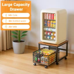 1 Set Refrigerator Stand on Wheels, Mini Refrigerator Stand with Extendable Storage Basket, Portable Refrigerator Base For Home