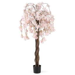 GOFLAME 163CM Tall Artificial Cherry Blossom Tree 1 Pack-White