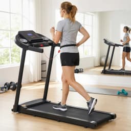 HOMCOM 1.5HP Treadmill, 12km/h Electric 1.5HP Motorised Running Machine, LED Display, for Home Gym Indoor Fitness