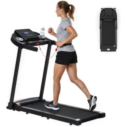HOMCOM 1.5HP Treadmill, 12km/h Electric 1.5HP Motorised Running Machine, LED Display, for Home Gym Indoor Fitness