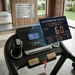 HOMCOM 1.5HP Treadmill, 12km/h Electric 1.5HP Motorised Running Machine, LED Display, for Home Gym Indoor Fitness