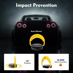 Parking Barrier Parking Post with Remote Controls and Keys 180° Rotating Rocker Lever Maximum Load Capacity 2T Waterproof