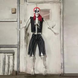 165cm Plastic Skeleton Life Size Imitation Full Body Realistic Bones With Posable Joints Pirate Styling Halloween Pose Decor