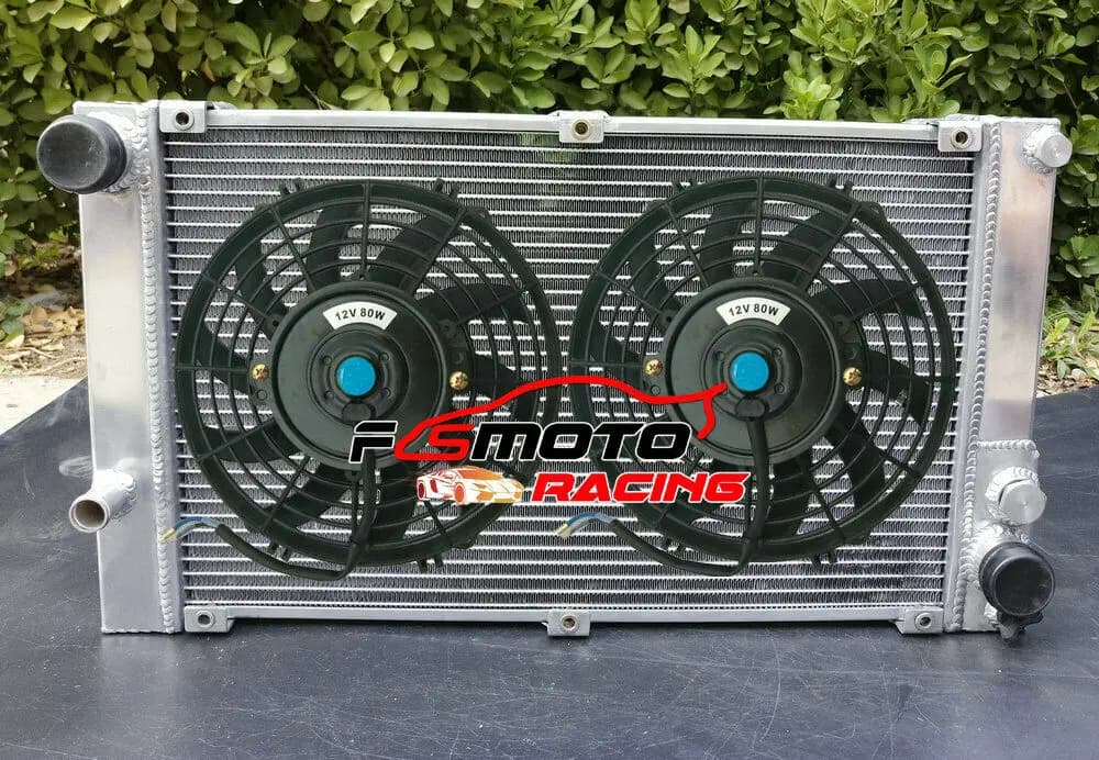 Aluminum Radiator + Fans For PORSCHE 944 2.5L /2.7L NON-Turbo 1983-1988 1984 1985 1986 1987 83 84 85 86 87 88 MT
