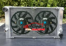 Aluminum Radiator + Fans For PORSCHE 944 2.5L /2.7L NON-Turbo 1983-1988 1984 1985 1986 1987 83 84 85 86 87 88 MT