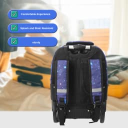 18cm Trolley Backpack With Wheels Large Capacity Wheeled Bag School Backpack Travel Rolling Luggage Laptop Business Luggage