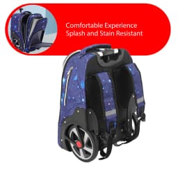 18cm Trolley Backpack With Wheels Large Capacity Wheeled Bag School Backpack Travel Rolling Luggage Laptop Business Luggage
