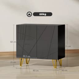 HOMCOM Storage Cabinet, Sideboard with Adjustable Shelf