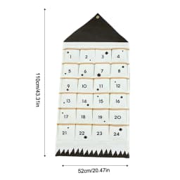Christmas Advent Calendar Door 24 Pockets Biscuits Coins Organizer Kids Room Bedroom Sundries Holiday Decoration