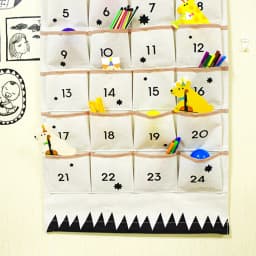 Christmas Advent Calendar Door 24 Pockets Biscuits Coins Organizer Kids Room Bedroom Sundries Holiday Decoration