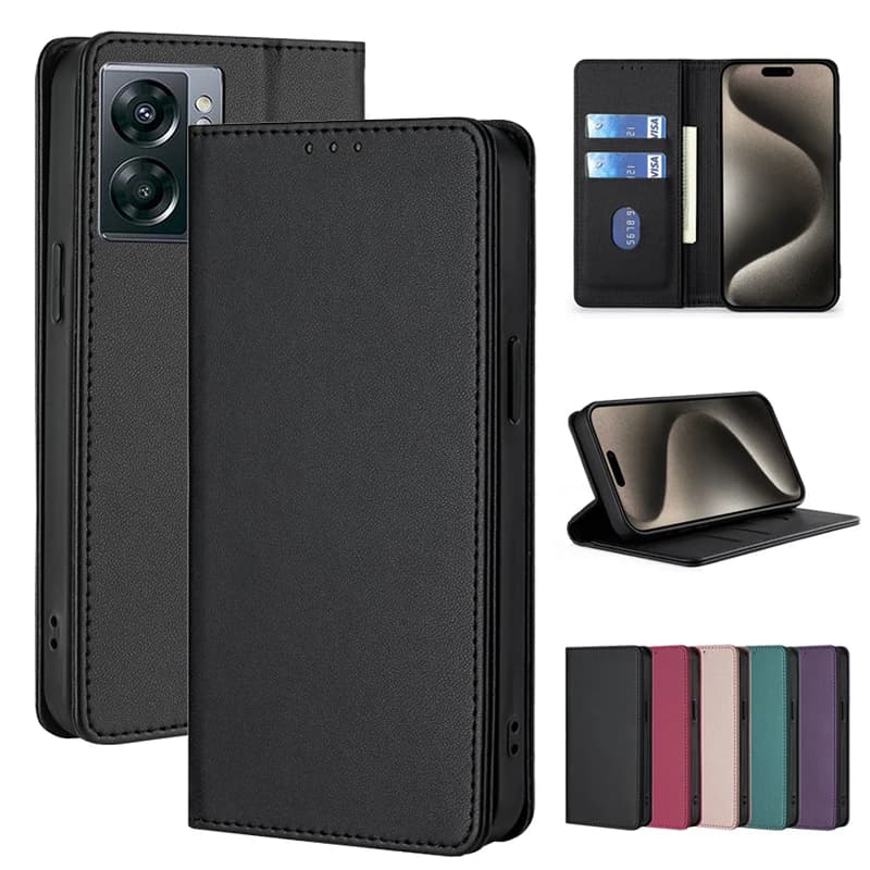 PU Leather Wallet Phone Case for OnePlus Nord 2T 3 N20 N30 N200 N300 SE CE 2 3 4 Lite 5G Flip Cover Protective Magnetic