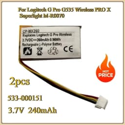 For Logitech G Pro G535 Wireless PRO X Superlight M-R0070 3.7V 260mAh 533-000151 Replacement Battery
