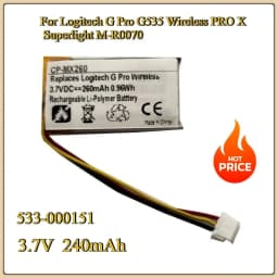 For Logitech G Pro G535 Wireless PRO X Superlight M-R0070 3.7V 260mAh 533-000151 Replacement Battery
