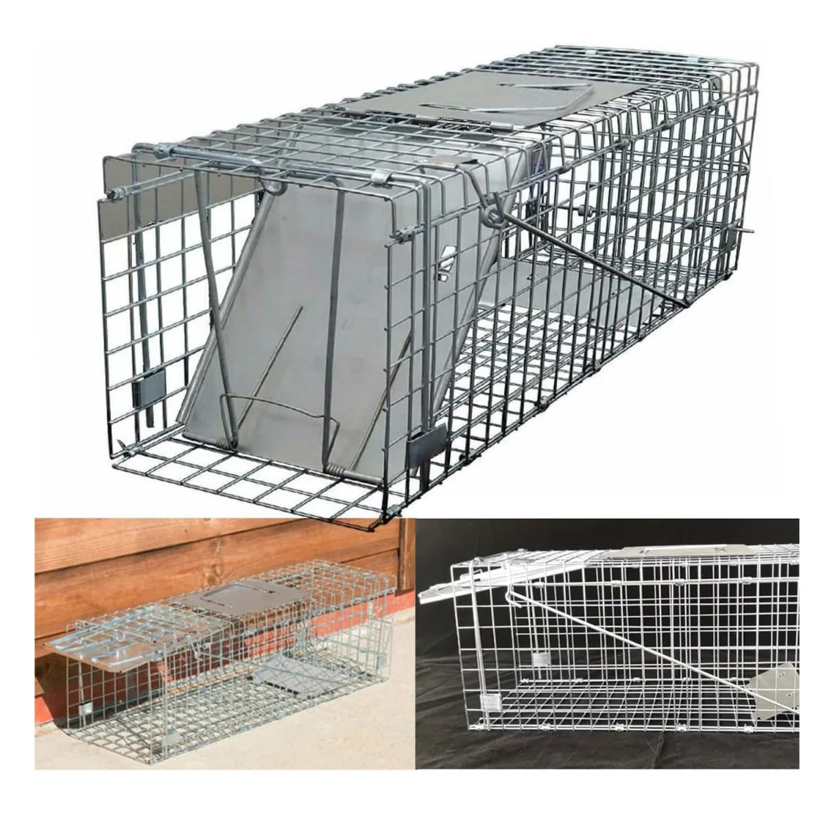 Humane Rat Trap Live Mouse Cage Trap,Galvanized Metal Rabbit Trap,Robust and Bite Resistant,for Indoors and Outdoors,in Gardens