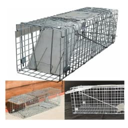 Humane Rat Trap Live Mouse Cage Trap,Galvanized Metal Rabbit Trap,Robust and Bite Resistant,for Indoors and Outdoors,in Gardens