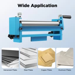 Hand Cranked Bending Machine, Metal Slip Roll Machine, Portable Folding Machine Bender 45# Steel for Rolled Steel Plates
