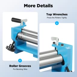 Hand Cranked Bending Machine, Metal Slip Roll Machine, Portable Folding Machine Bender 45# Steel for Rolled Steel Plates