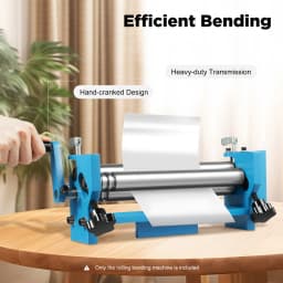 Hand Cranked Bending Machine, Metal Slip Roll Machine, Portable Folding Machine Bender 45# Steel for Rolled Steel Plates