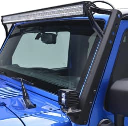 52 inch LED Light Bar Upper Windshield Mounting Bracket for 2007-2017 Jeep Wrangler JK 4WD, Wrangler Unlimited JK 4WD/2WD