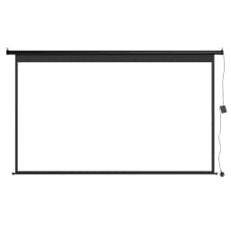 Voltsify 100" Black 16:9 Electric Motorized Projector Screen with Remote Wall/Ceiling Mounted Matte White Screen