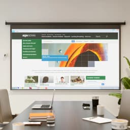 Voltsify 100" Black 16:9 Electric Motorized Projector Screen with Remote Wall/Ceiling Mounted Matte White Screen