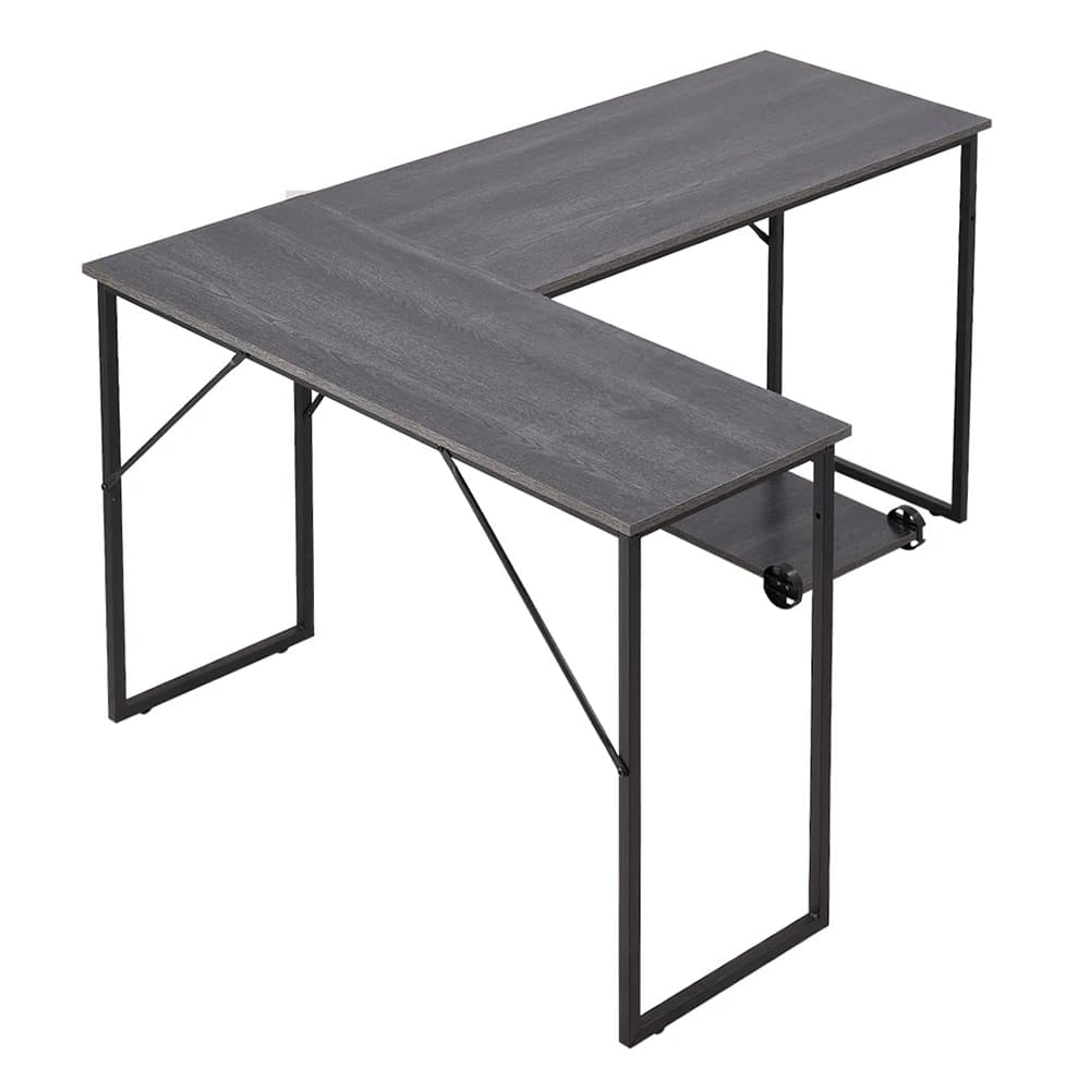 Voltsify Modern L-Shaped Computer Desk Gaming Desk Study Table Writing Desk, 143cm W X 110cm D X 75cm H