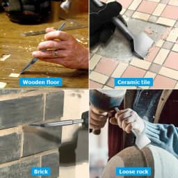 SDS-Plus 75mm x 180mm Cranked Chisel Bit Tool Tiles Floor Walls Masonry Hammer