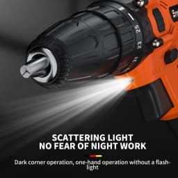 200N.m Cordless Drill Driver 21V, Electric Drill Kit with 1500mAh LI-ion Battery, Cordless Screwdriver 25+1 Torque, 2 Speed