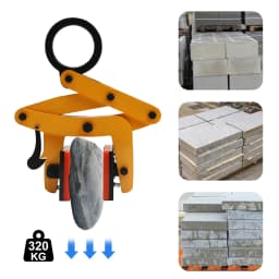 320kg Pallet Puller Clamp, 0-6.5cm Jaw Curb Stone Gripper Lifting Tongs Lifting Transportation Pliers Timber Lumber Stone Tongs