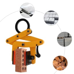 320kg Pallet Puller Clamp, 0-6.5cm Jaw Curb Stone Gripper Lifting Tongs Lifting Transportation Pliers Timber Lumber Stone Tongs