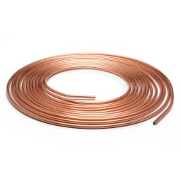 1-3PCS 25FT 7.6m Galvanized Copper Brake Pipe Hose Line Tube Roll 3/16" + Nuts Galvanized Copper Hose Line Piping