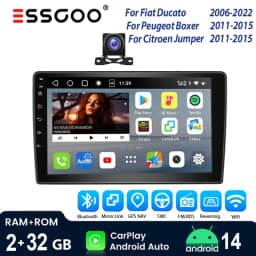 9"4+64GB Car Stereo Radio Bluetooth for Fiat DUCATO Peugeot Boxer Citroen Jumper GPS Navi Android 14 Wireless CarPlay WIFI RDS