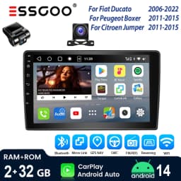 9"4+64GB Car Stereo Radio Bluetooth for Fiat DUCATO Peugeot Boxer Citroen Jumper GPS Navi Android 14 Wireless CarPlay WIFI RDS