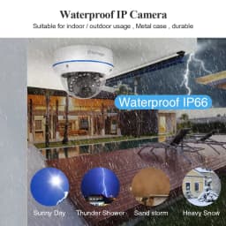 Techage 5MP Dome POE IP Surveillance Camera One-way Audio 2.8mm Lens VandalProof H.265 IPC P2P for CCTV Video Security Indoor