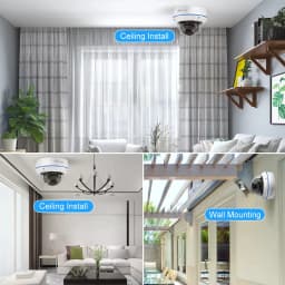Techage 5MP Dome POE IP Surveillance Camera One-way Audio 2.8mm Lens VandalProof H.265 IPC P2P for CCTV Video Security Indoor