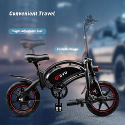 DYU D3F Folding Electric Bike 250W Motor City Ebike 36V10AH Battery Electric Bike 14 Inch City E-Bike