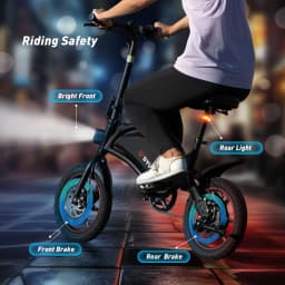 DYU D3F Folding Electric Bike 250W Motor City Ebike 36V10AH Battery Electric Bike 14 Inch City E-Bike
