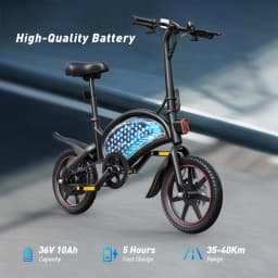 DYU D3F Folding Electric Bike 250W Motor City Ebike 36V10AH Battery Electric Bike 14 Inch City E-Bike