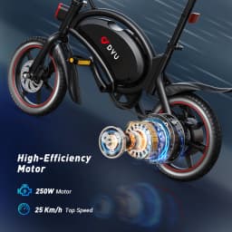 DYU D3F Folding Electric Bike 250W Motor City Ebike 36V10AH Battery Electric Bike 14 Inch City E-Bike