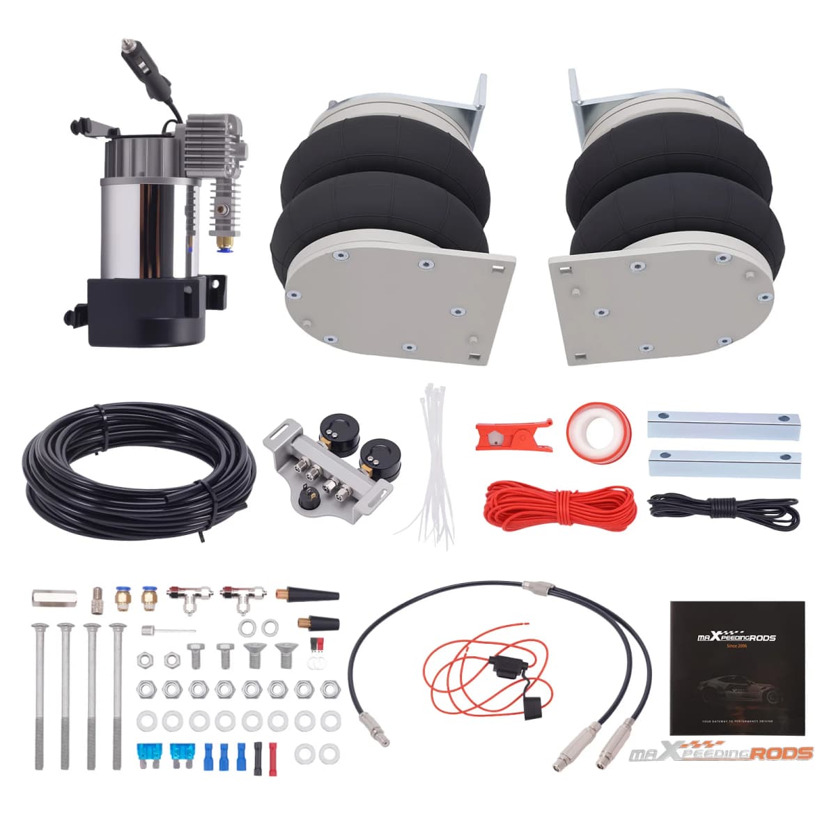 Rear Air Suspension Kit for Renault Master Movano 2010-2020 With Dual Gauge