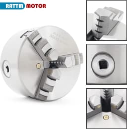[BR Stock] 3 Jaw K11-100mm/4 Jaw K12-100mm Manual Chuck Self-Centering Chuck For CNC Milling Drilling Machine Tool Lathe Chuck