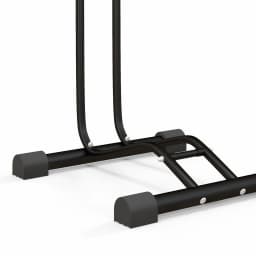 SPORTNOW Bike Rack, Vertical & Horizontal Bike Stand Bicycle Storage Stand with Adjustable Hooks, Black