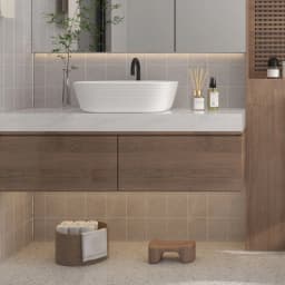 Voltsify Modern White Square Countertop Bathroom Sink
