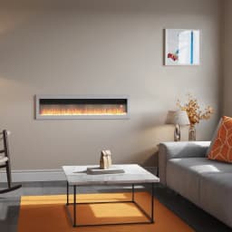 Voltsify LED Electric Wall Fireplace 12 Flame Colours with Freestanding Leg, White 50inch
